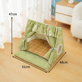 Cozy Cat Tent Bed for Small Medium Cats Dogs Washable Semi Enclosed Pet House Cute Plush Cave for Summer Fall Winter Spring