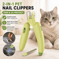 Dog Cat Nail Trimmer with LED Light & UV Lamp, Quick Safe Grooming, Sharp Blades, Built-In Nail File, Nail Collector, Non-Slip Ergonomic Handle for All Pet Sizes